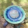 Pottery Deck-Mount Bird Bath 2 Pottery Deck-Mount Bird Bath -THE BIRDHOUSE CHICK Sales pottery deck mount bird bath