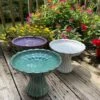 Short Ceramic Pedestal Bird Bath 2 Short Ceramic Pedestal Bird Bath -THE BIRDHOUSE CHICK Sales short ceramic pedestal bird bath