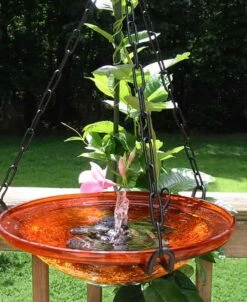 Solar Bubbler Hanging Bird Bath- 2 Colors