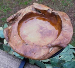 Teak Bird Bath, Deck-Mount Or Ground 2 Sizes