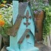 Barn Wood Birdhouse- Fleur-de-Lis 1 Barn Wood Birdhouse- Fleur-de-Lis -THE BIRDHOUSE CHICK Sales teal fleur birdhouse new