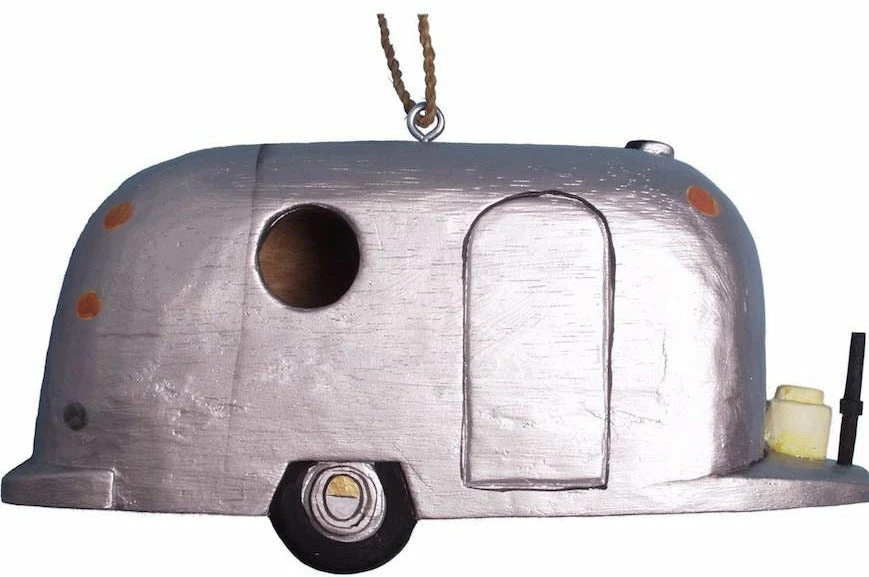 Airstream Flyer Silver Trailer Birdhouse 3 Airstream Flyer Silver Trailer Birdhouse