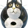 Black And White Fat Cat Wooden Birdhouse 1 Black And White Fat Cat Wooden Birdhouse -THE BIRDHOUSE CHICK Sales w fatcat house