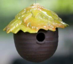 Gourd Bird Feeder 13 Gourd Bird Feeder -THE BIRDHOUSE CHICK Sales yellow leaf detail
